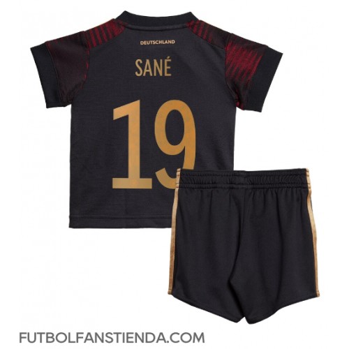 Alemania Leroy Sane #19 Segunda Equipación Niños Mundial 2022 Manga Corta (+ Pantalones cortos)